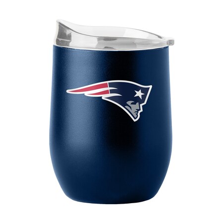 Logo Brands New England Patriots 16oz Flipside Powder Coat Curved Beverage 619-S16PB-34